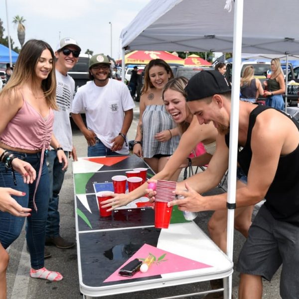 INGLEWOOD, CA - SEPTEMBER 01:  Guests attend the Inaugural Tailgate Fest on The Forum Grounds on September 1, 2018 in Inglewood, California.  (Photo by Michael Kovac/Getty Images for Tailgate Fest   )